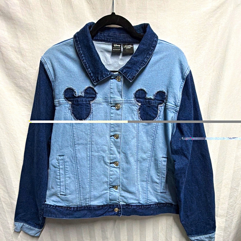 Disney Her Universe Mickey Mouse 2 tone blue Denim Jacket Women's 2XL